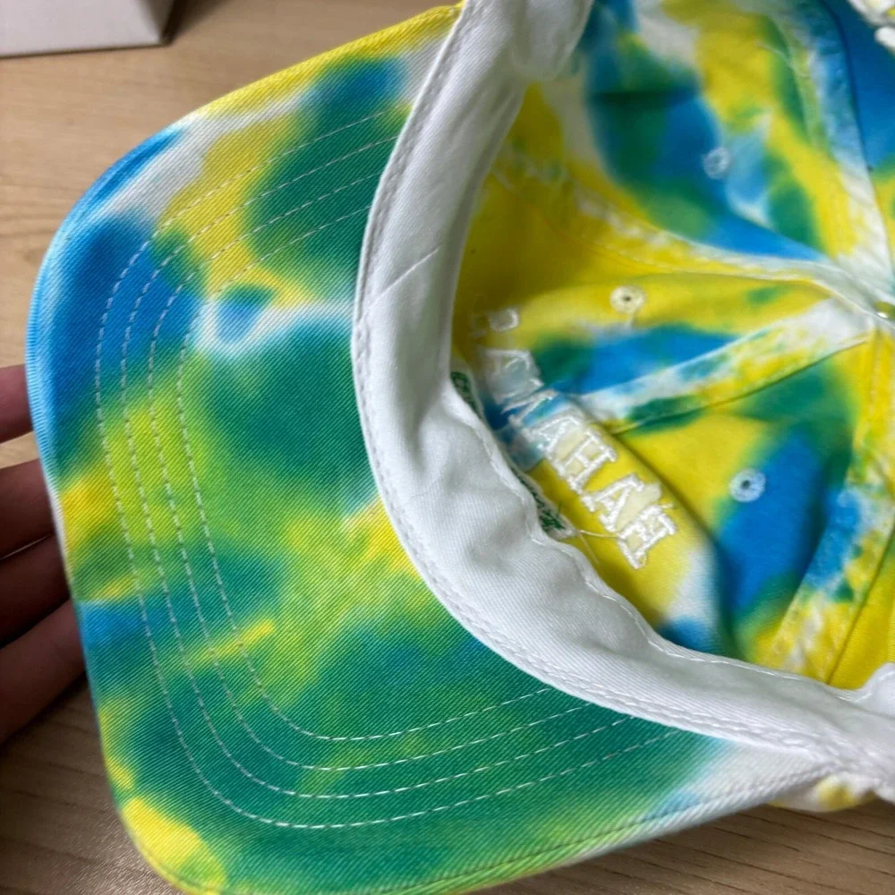 Bahamas Hat Cap Strap Back‎ Blue Yellow Tie Dye Nassau Outdoors